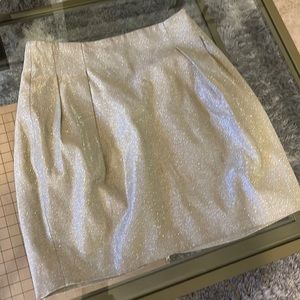 Metallic Gold Skirt with Zipper Closure